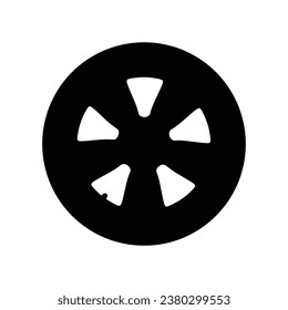 Vector Illustration of a Car Wheel