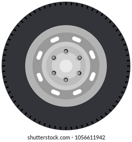 Vector illustration car wheel vector isolated on white background. Car tire. Transport wheel icon