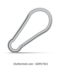 Vector illustration of carabiner clip