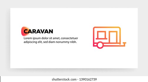 VECTOR ILLUSTRATION AND CARAVAN ICON CONCEPT