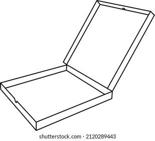 Vector illustration of a carboard pizza box