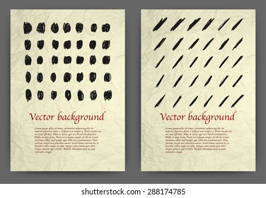 Vector illustration Card a4 paper. Freehand drawing.