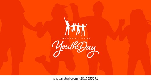 Vector illustration, card, banner or poster for international youth day.
 - Shutterstock ID 2017355291