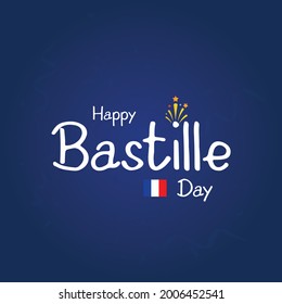 Vector illustration, card, banner, or poster.Happy Bastille Day. French National Day