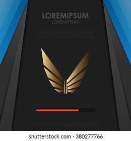 Vector illustration. Card certificate template. letterhead of the organization