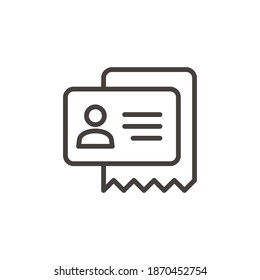 Ilustración vectorial de la tarjeta y la comprobación
