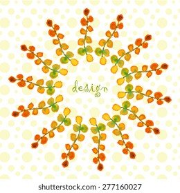 Vector illustration. Card design for invitations and greetings.Watercolor design of flowers.