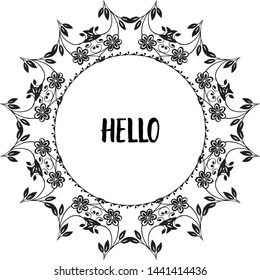 Vector Illustration Card Elegant Hello Elements Stock Vector (Royalty ...
