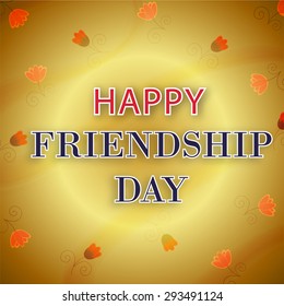 Vector illustration card for friendship day.