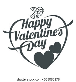 Vector illustration card Happy Valentines Day. Love heart. Background With Hearts. Web graphics, banners, advertisements, stickers, labels, business templates. Isolated on a white background