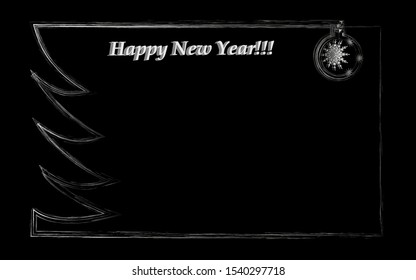 Vector illustration card for New Year 2020