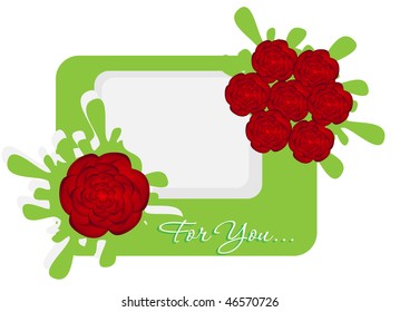 Vector illustration. card and roses