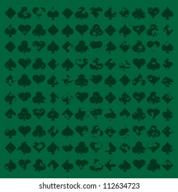 Vector illustration of card suits background.