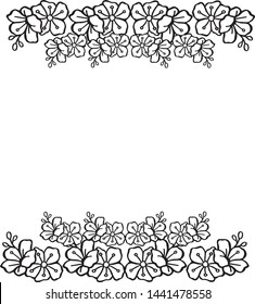 Vector illustration card with various ornate of flower frame