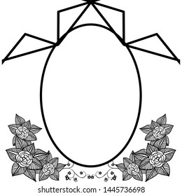Vector illustration card for various pattern flower frame