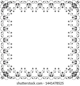 Vector illustration card with very beauty leaf flower frame