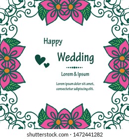 Vector illustration card will you marry me with bright red wreath frames