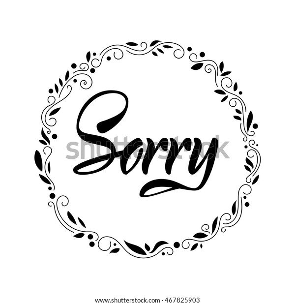 vector-illustration-card-word-sorry-lettering-stock-vector-royalty-free-467825903