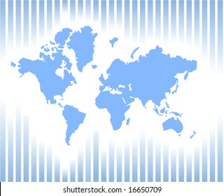 Vector illustration of a card of the world