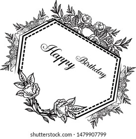 Vector illustration card your are great with pattern leaf flower frame
