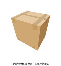 Vector Illustration Cardboard Box