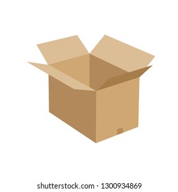 Vector Illustration Cardboard Box