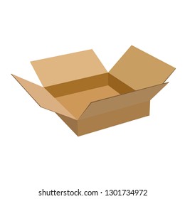 Vector Illustration Cardboard Box