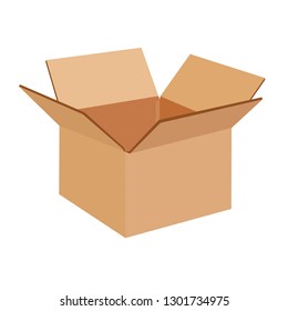 Vector Illustration Cardboard Box