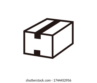 Vector illustration of cardboard box .