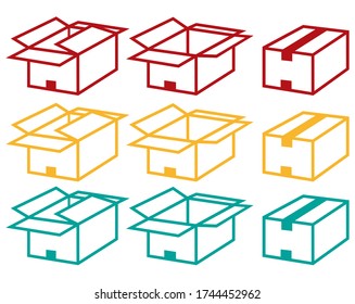 Vector illustration of cardboard box .