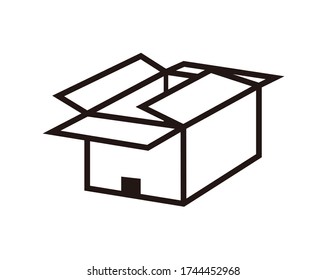 Vector illustration of cardboard box .