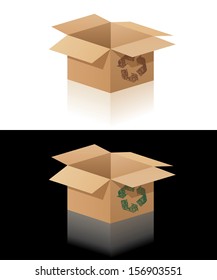 Vector illustration of cardboard boxes.