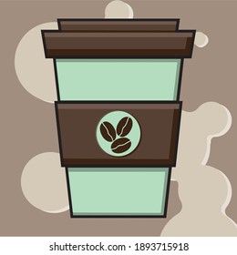 Vektorgrafik einer Kaffeetasse aus einem Café.