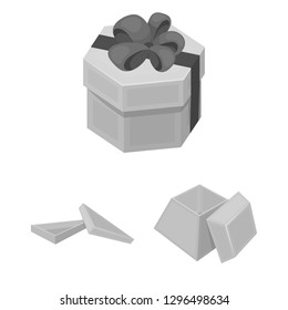Vector illustration of cardboard and delivery  logo. Collection of cardboard and label stock symbol for web.