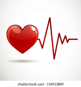 Vector Illustration of a  Cardiac Frequency