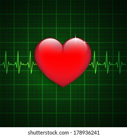 Vector illustration of Cardiac Frequency 