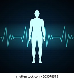 Vector Illustration of a Cardiac Frequency