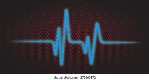 vector illustration of a cardiac frequency background