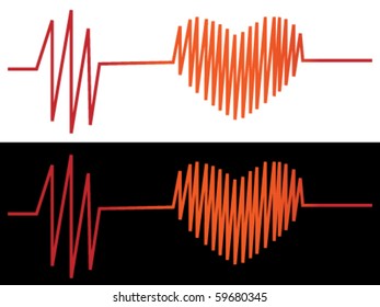 Vector illustration of cardiogram