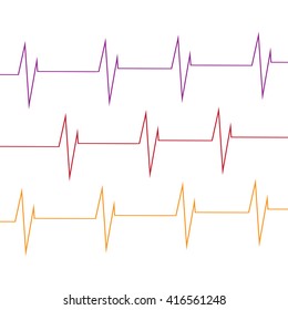 Vector illustration cardiogram tape