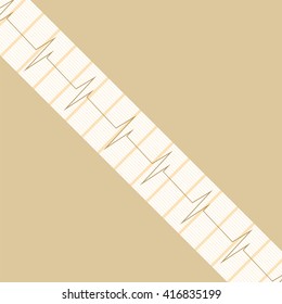Vector illustration cardiogram tape