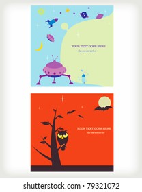vector illustration of cards for kids