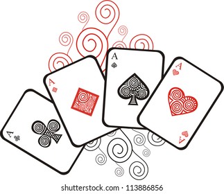 Vector illustration of cards pattern