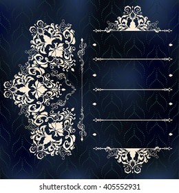 Vector illustration, cards for wedding invitations.