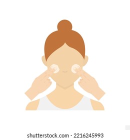 Ilustración vectorial del cuidado de la señal de icono de mejillas y símbolo. iconos de mujeres coloreadas para el diseño de sitios web. Diseño simple sobre fondo blanco.
