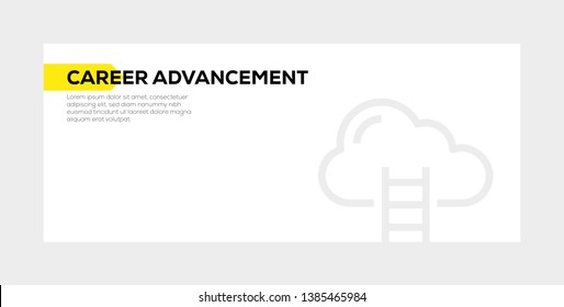 VECTOR ILLUSTRATION OF CAREER ADVANCEMENT BANNER CONCEPT