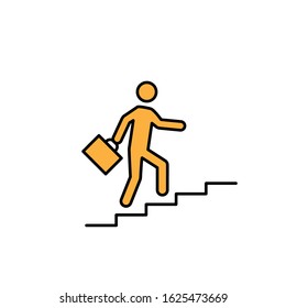 Vector illustration, career icon,  can be used for topics career, promotion, achievement
