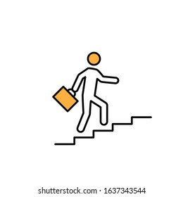Vector illustration, career icon,  can be used for topics career, promotion, achievement