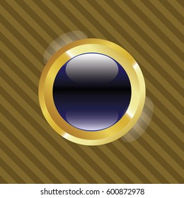 Vector illustration of Carefree gold emblem icon in Blue
