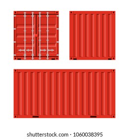 Vector illustration. Cargo container for transport.